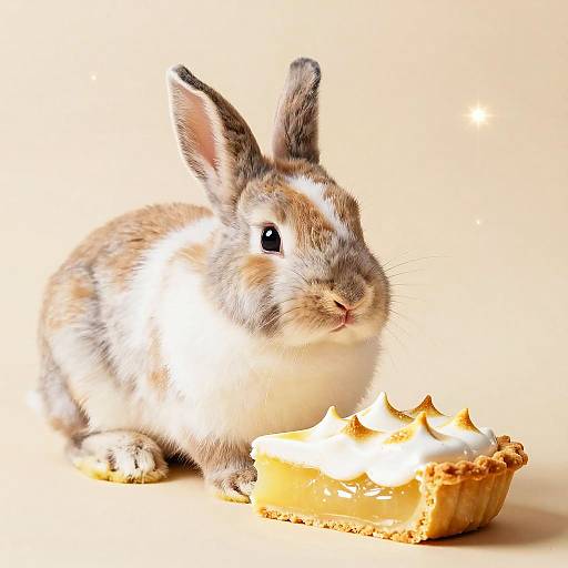 Fluffy Rabbit with Lemon Meringue Pie