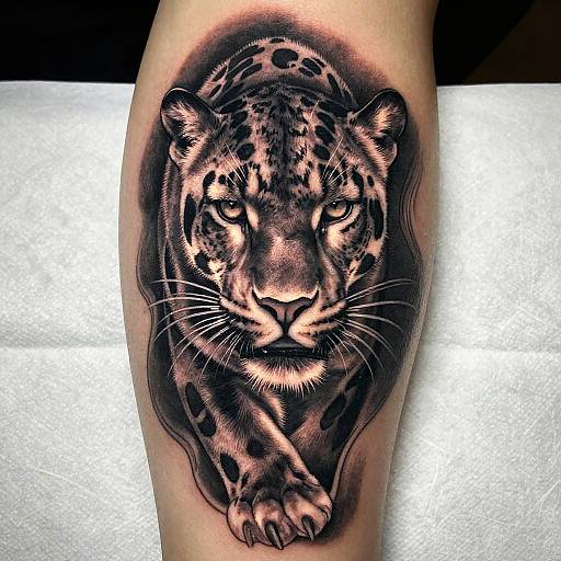Ultra-Realistic Black Panther Tattoo