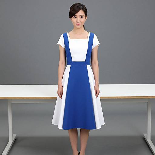 Moira Hara Woman in Blue Dress