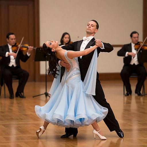Elegant Ballroom Dance in Warm Lighting