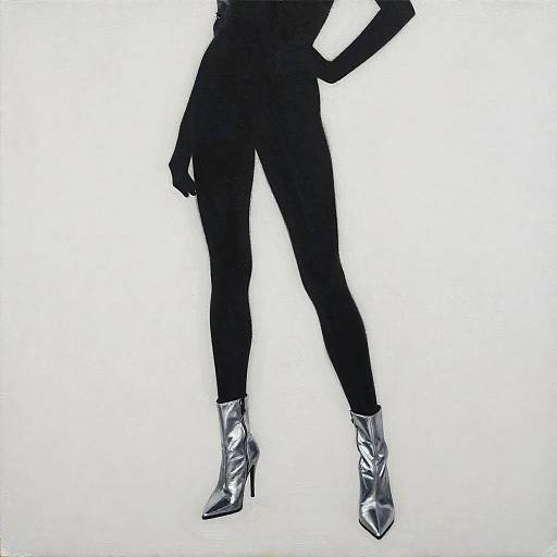 Minimalist Silhouette with Silver Stiletto