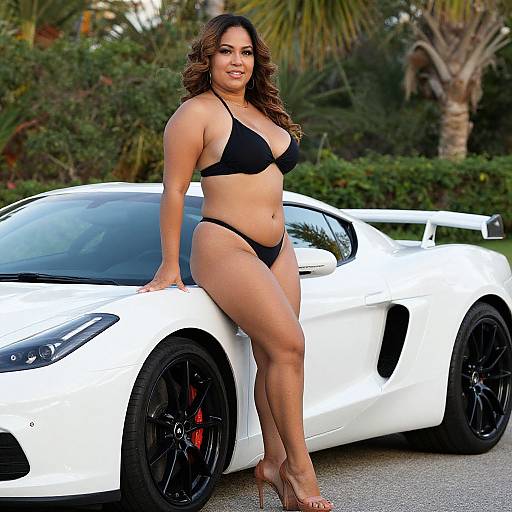 Confident Latina by Sports Car