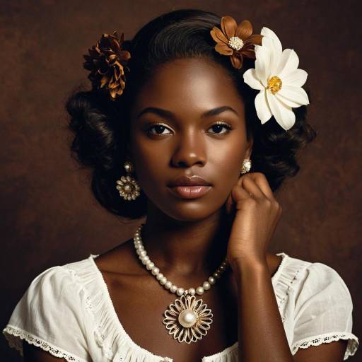 Realistic Vintage Portrait of Black Woman