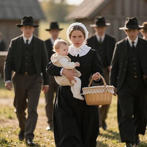 Historical Scene with Central Female Figure