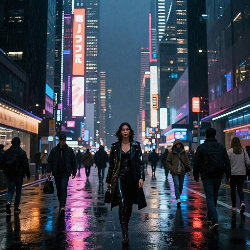 Cyberpunk Neon Cityscape at Night