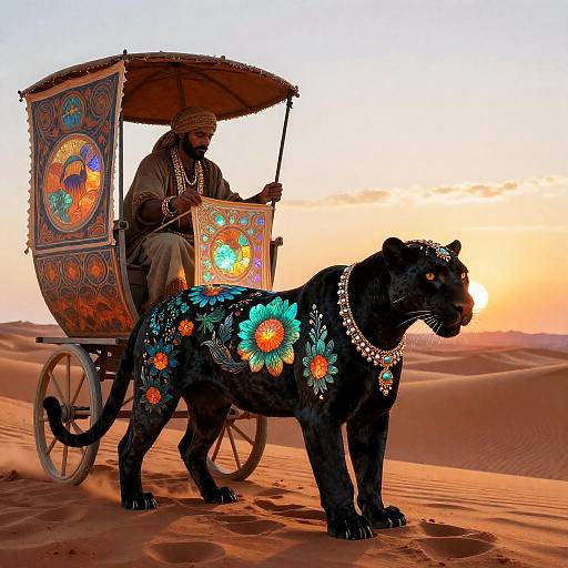 Desert Caravan Storyteller with Panther
