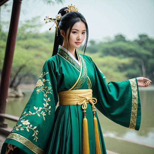 Elegant Liu Bei Cosplay in Hanfu Style