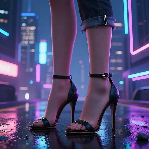 Cyberpunk Neon Futuristic Cityscape