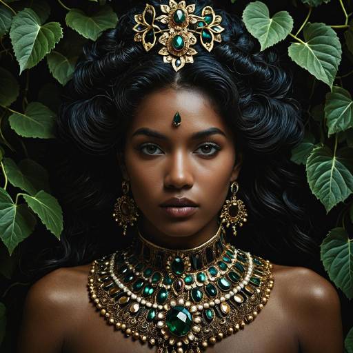 Opulent Ethnic Priestess Portrait