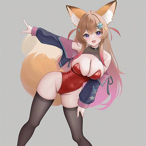 Illustration of Annytf, indie virtual youtuber in the style of Somebody (leiking00)