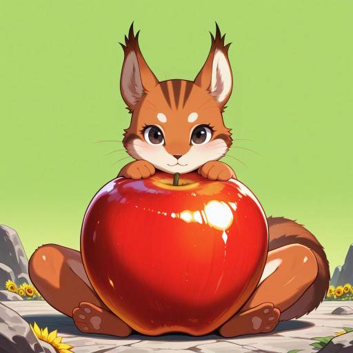 Vibrant Red Squirrel Amidst Nature Vibrant Red Squirrel Amidst Nature