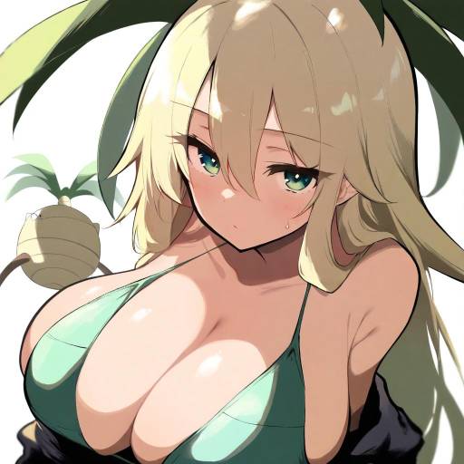 Illustration of Alolan exeggutor, pokemon in the style of Chipa (arutana)