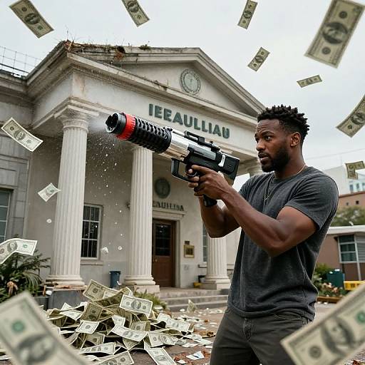 Jay Powell's Dollar Bill Bazooka Flood