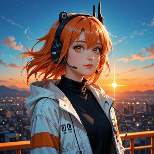 Adachi Rei in a Stunning Sunset Scene