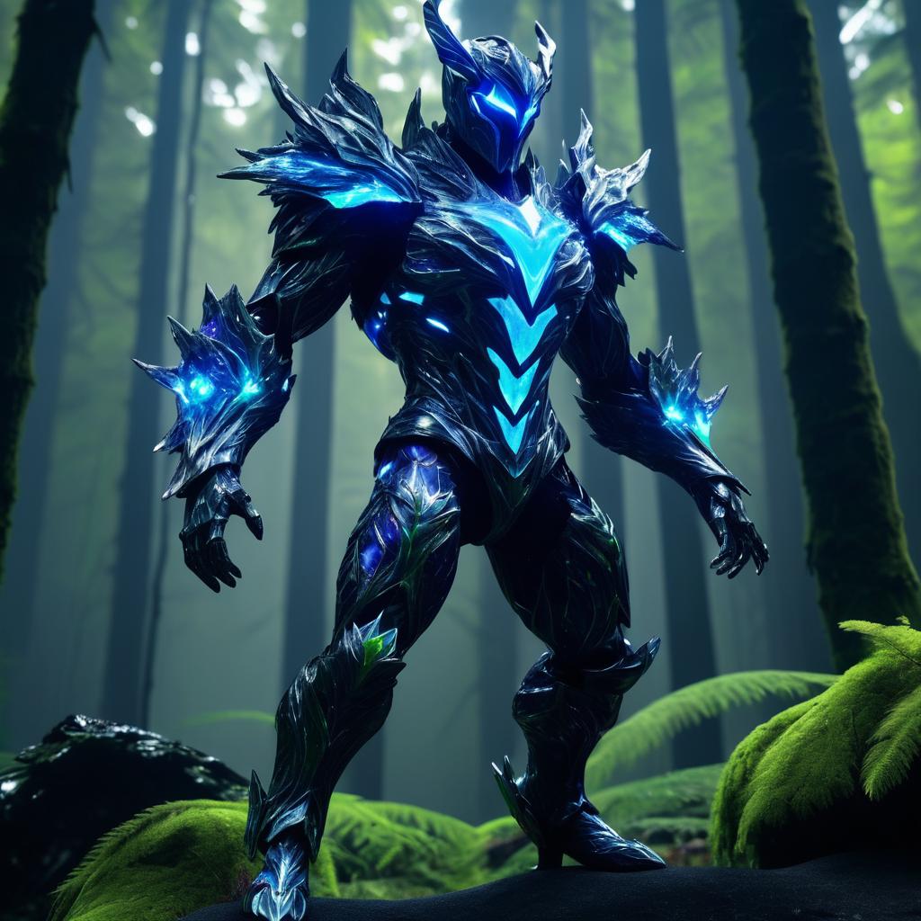 Epic Forest Guardian in Hyper-Realistic Action