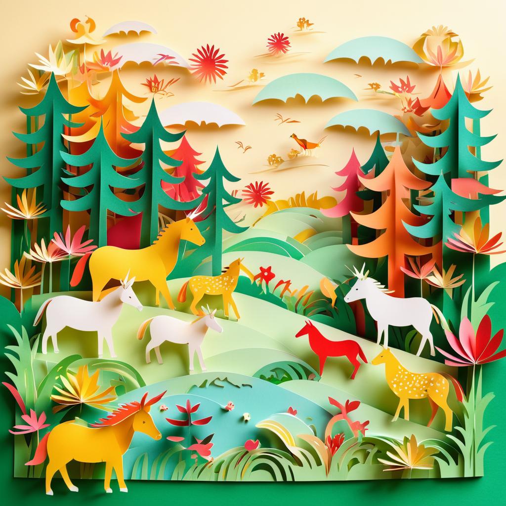 Whimsical Multi-Dimensional Animal Parade