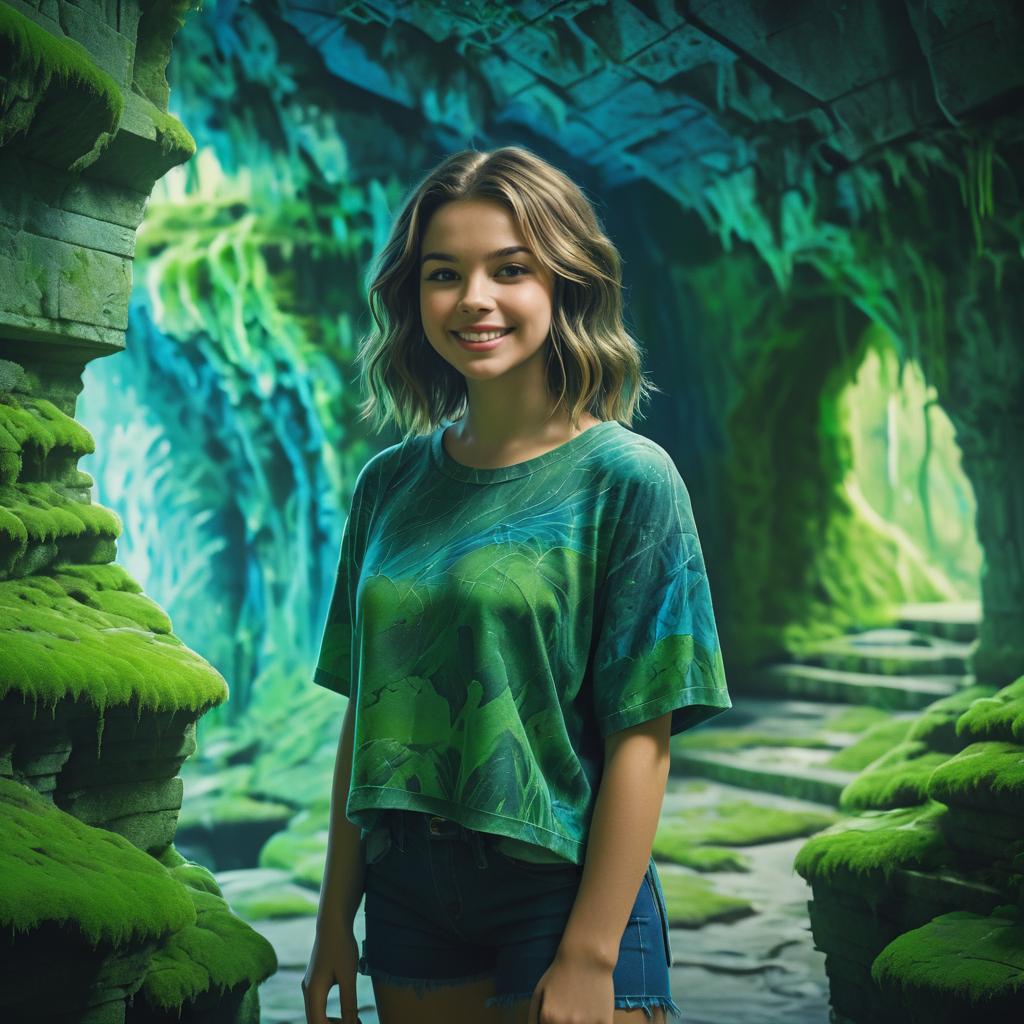 Cinematic Portrait of Teen in Cave