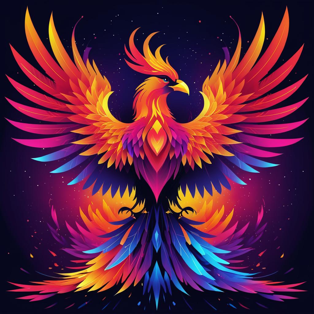 Phoenix of Digital Transformation Art