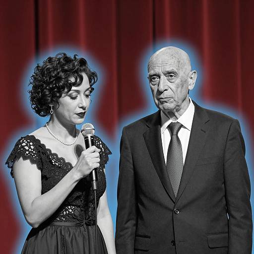 Elegant Duo: Black-and-White Portrait