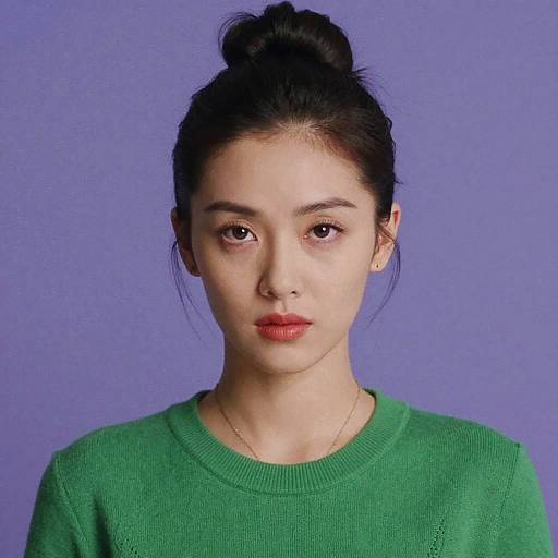 Cinematic Periwinkle Portrait with Updo