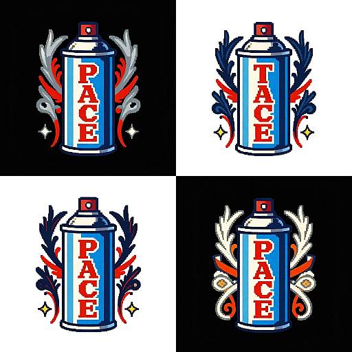 Digital illustration of four 