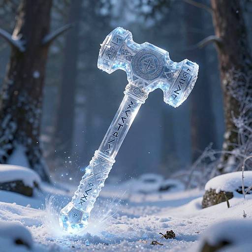 Enchanted Ice Hammer Fantasy Art