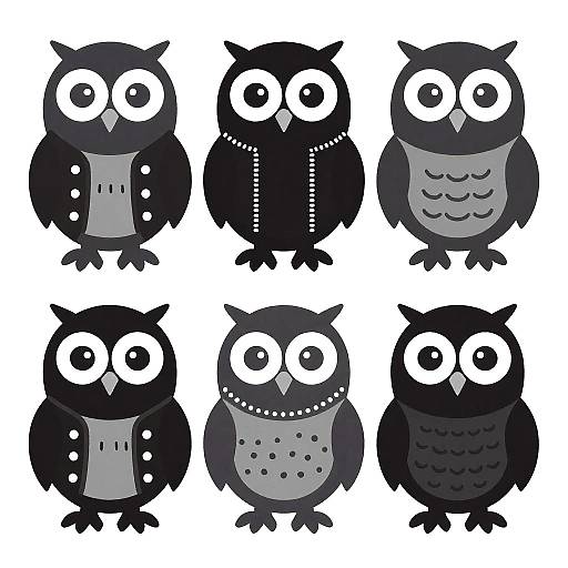 Garage Punk Owls Band Illustration