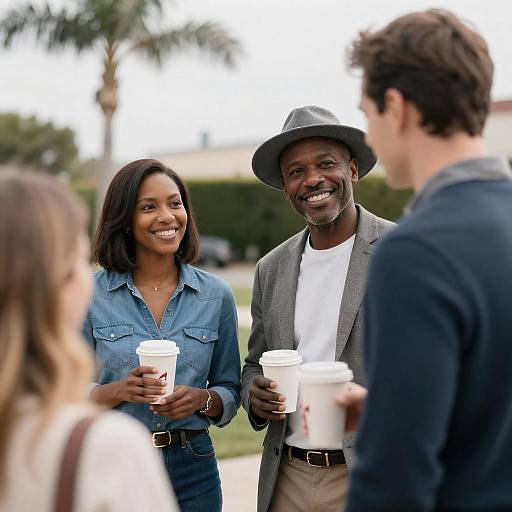 Outdoor Gathering with Friends and Cups