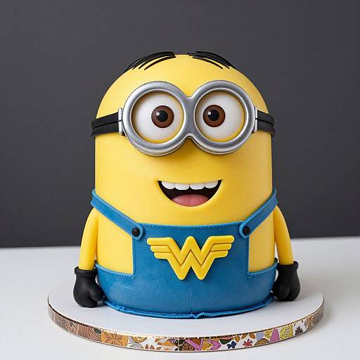 Whimsical Wonder Woman Minion Cake