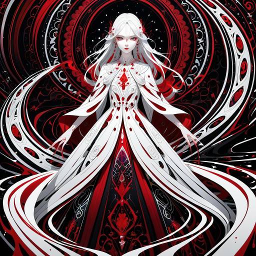 Elegant Anime Girl in Dynamic Motion