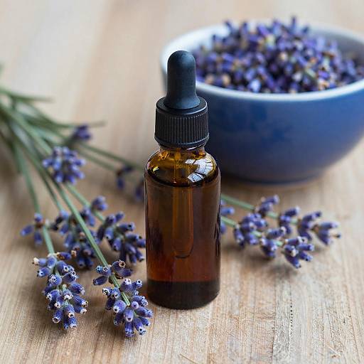 Lavender and Glass Dropper Bottle Capture