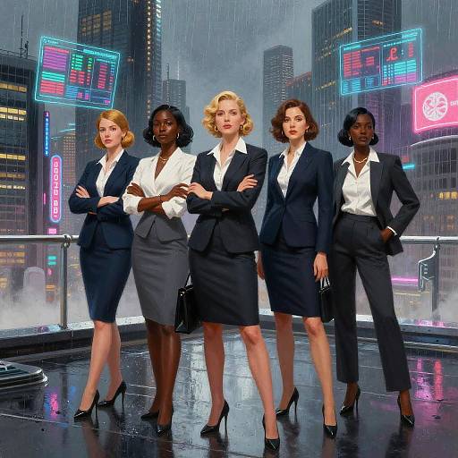 Retro-Futuristic Synthwave Executive Portrait Series