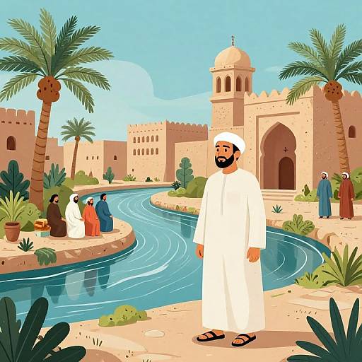 Mohammad Leading in Serene Oasis