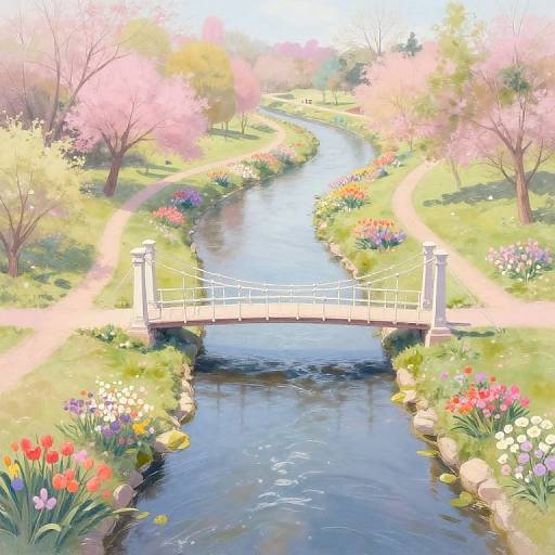 Aerial View of Idyllic Floral Park