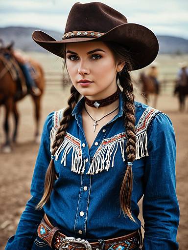 Western Cowgirl Portrait