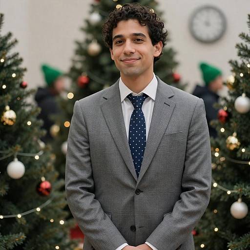 Festive Portrait of a Smiling Man