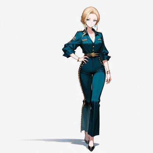 Elegant Woman in Sophisticated Jumpsuit Elegant Woman in Sophisticated Jumpsuit