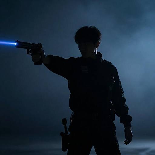 Dynamic Silhouette with Laser Gun