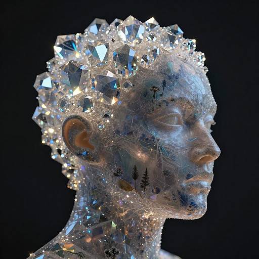 Symphony Head with Glowing Crystals