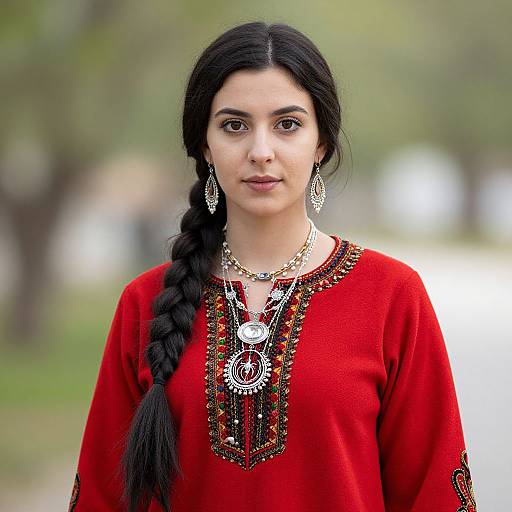 Realistic Macedonian Folk Costume Portrait