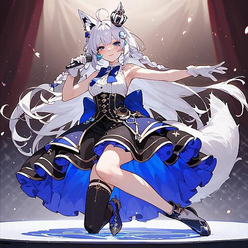 Fox-Tailed Idol on Concert Stage
