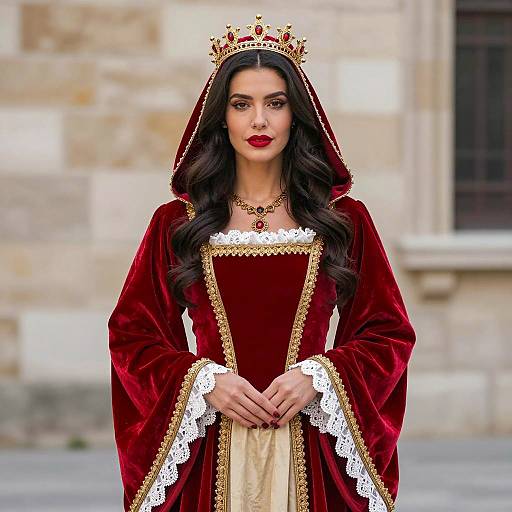 Elegant Medieval Fantasy Rena Rouge Costume