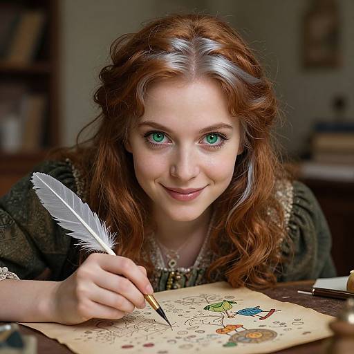 Ultrarealistic Enigmatic Artist Portrait