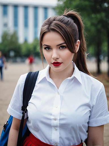 Realistic Female Cosplay Portrait Outdoors