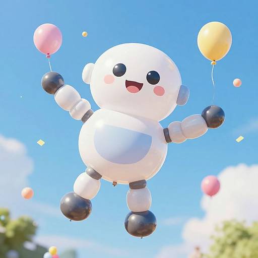 Whimsical Robot Balloon Celebration