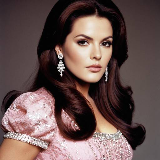 Elegant Woman in Pink Dress with Jewelry