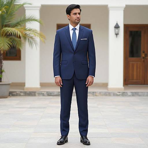 Man in Miraculous Blue Suit