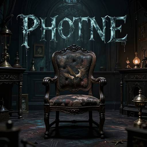 Haunted Manor Interior with Old Chair