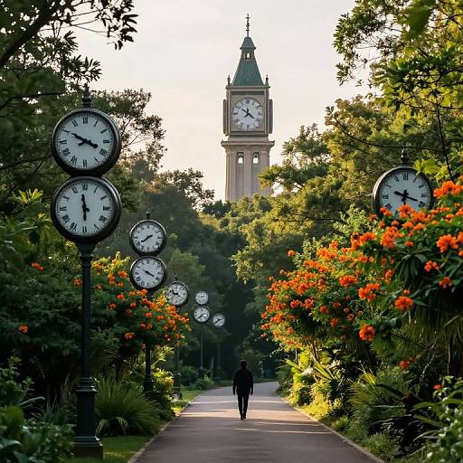 Majestic Clock Towers in Forest