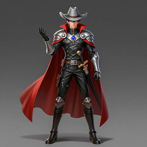 Intense Cowboy Character in Dark Atmosphere